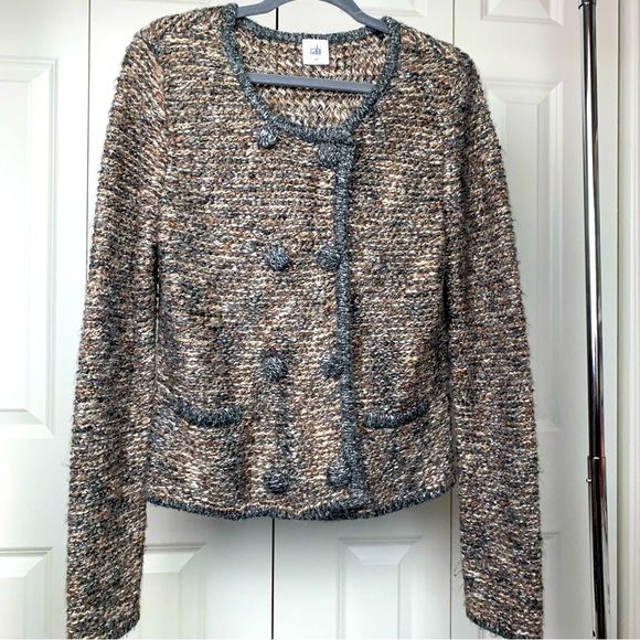 CAbi #3015 Ritz Sweater Tweed Cardigan - Picture 2 of 9